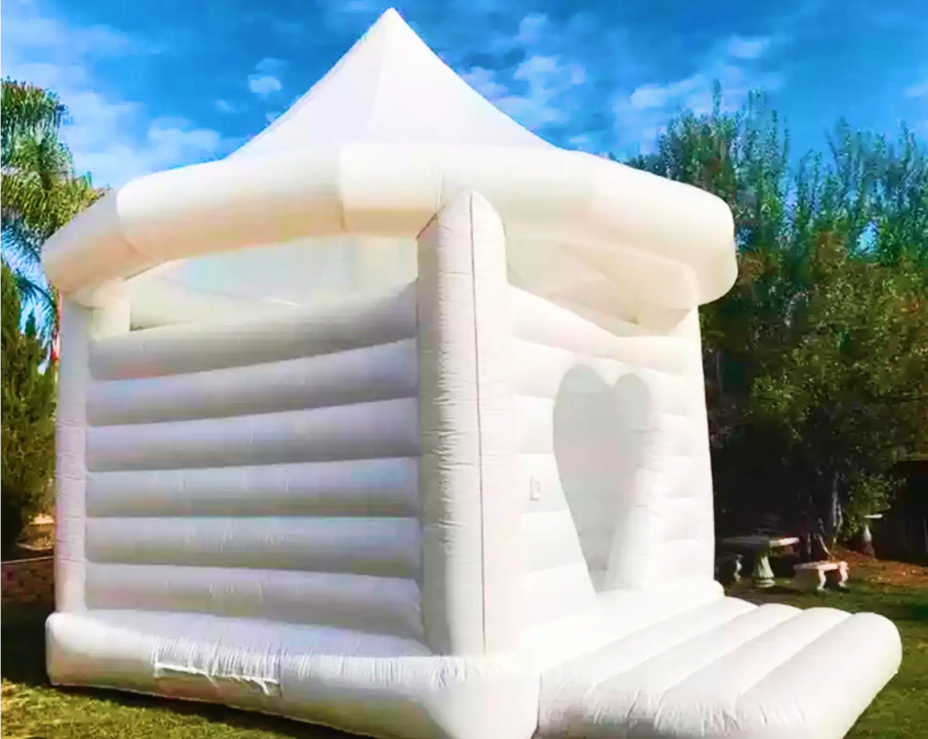 another white bounce house